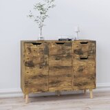vidaXL komoda dimljeni hrast 90x30x72 cm iverna plošča Cene