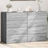  Komoda 2 kosa siva sonoma 60x39x80 cm inženirski les | Shoptok.si