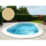 Poolfolie Oval 500 x 300 x 150 cm - Sand - Debljina 0,8 mm / s ovjesnim rubom P1