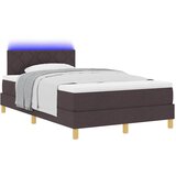  LED Box Spring Krevet Tamno smeđa 120 x 200 cm tkanina | Eponuda.ba
