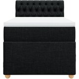  Krevet s oprugama i madracem crni 100 x 200 cm od tkanine | shoptok.hr