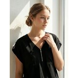 Sinsay Viskozna bluza s V izrezom i patentnim zatvaračem | shoptok.hr
