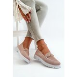 EVENTO Women's Loafers On Flat Heel With Gold Detail Pink Limentia | Eponuda.ba