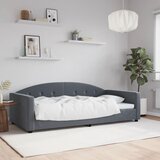 vidaXL Raztegljiva postelja temno siva 100x200 cm žamet Cene