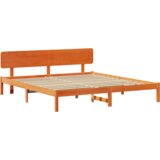  Krevetni okvir s uzglavljem Vosak smeđi 180x200 cm Masivna borovina | shoptok.hr