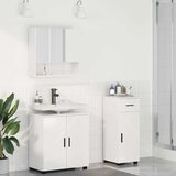  Set namještaja za kupaonicu s ladicama 3 pcs Visoki sjaj bijela | shoptok.hr