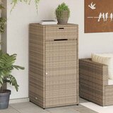 vidaXL Vrtni ormarić za pohranu bež 55x55x111 cm od poliratana Cene