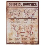 Antic Line Kovinski znak 30x40 cm Butcher's guide - Antic Line
