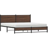  Metalni okvir kreveta bez madraca smeđa boja hrasta 160x200 cm | Eponuda.ba