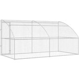  Kućica za pse s pohranom 2 pcs Srebrno 4 x 2 x 2 m Čelik | shoptok.hr