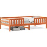  The Living Store Posteljni okvir brez vzmetnice voščeno rjav 90x190 cm borovina - Posteljni Okvir, (21524929) | Shoptok.si