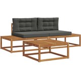  Set vanjskih sofa s jastukom 3 Komad Prirodna i antracit | shoptok.hr