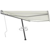 vidaXL Prostostoječa ročno zložljiva tenda 400x350 cm krem Cene