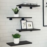 Police za knjige 4 kom Crni hrast 40x20x1.5 cm Inženjerska drva | shoptok.hr