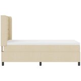  LED Box Spring Krevet s madracem Krema 90 x 200 cm tkanina | shoptok.hr