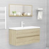  Kupaonsko ogledalo boja hrasta 90x10,5x37 cm konstruirano drvo | shoptok.hr