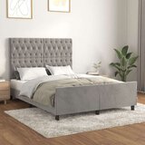  Za krevet s uzglavljem svjetlosivi 140x190 cm baršunasti Cijene