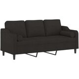  Trosjed s ukrasnim jastucima crni 180 cm od tkanine | shoptok.hr