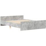  Okvir kreveta s uzglavljem i podnožjem boja betona 135x190 cm | shoptok.hr