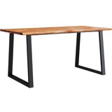Maison Chic Jedilna miza - Kuhinjska miza - Jedilni stol z naravnim robom 160x80x75 cm trden akacijev les, (21715022) Cene