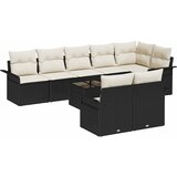  Sjedeća garnitura za vrt 9 kom. Crna poliratan 297,5 x 132,5 x 69 cm | shoptok.hr