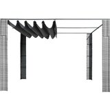  Sjenica s krovom od poliratana 300 x 300 x 220 cm siva i antracit | shoptok.hr