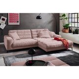 Pure Home Lifestyle SEDEŽNA GARNITURA, rebrasti žamet roza | Shoptok.si