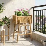  Vrtni saksija s držačem Prirodna 50 x 38 x 74 cm Bambus | shoptok.hr
