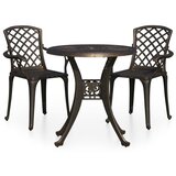  3-dijelni bistro set od lijevanog aluminija brončani | shoptok.hr