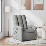  Masažni naslonjač od tkanine svjetlosivi | shoptok.hr