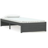 The Living Store Posteljni okvir siv iz trdnega lesa 75x190 cm - Posteljni Okvir, (21529672) | Shoptok.si