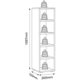 MID.YOU Regal Za Čevlje Salia, Antracit, Barva Hrasta | Shoptok.si