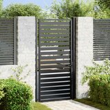 Vrtna vrata s mogućnošću zaključavanja crna 100x180 cm aluminijska Cijene