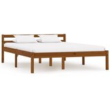Furnova Posteljni okvir medeno rjav iz trdne borovine 120x200 cm, (21938885) Cene