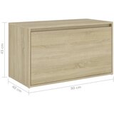  Klupa za hodnik 80 x 40 x 45 cm boja hrasta konstruirano drvo | Eponuda.ba