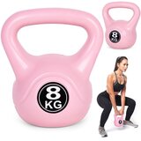 Kettlebell 8 kg za vježbanje, bučica, lopta s utezima, fitnes opterećenje, roza, moderno Slike