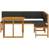  3-delni vrtni bistro set s blazinami iz trdega akacijevega lesa, (22015563) | Shoptok.si