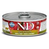 N&d hrana u konzervi za mačke - kinoa skin&coat - pačetina i kokos - 80gr Cene
