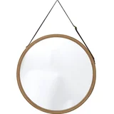 okruglo zidno ogledalo o38 cm, bambus