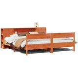  Krevet s regalom za knjige bez madraca 180x200 cm od borovine | shoptok.hr
