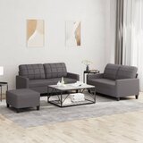  3-dijelni set sofa s jastucima sivi od umjetne kože | shoptok.hr