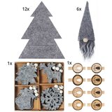 Tutumi Set Božićnih Ukrasa Silver Frost 42 Komada | shoptok.hr