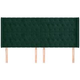  Uzglavlje s ušima tamnozeleno 183x16x118/128 cm baršunasto | shoptok.hr