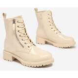 Resti Beige eco leather women's Seddaga bagger boots | ePonuda.com
