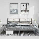  Metalni okvir za krevet s uzglavljem crni 183x213 cm | shoptok.hr