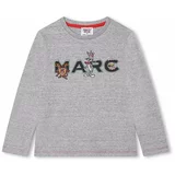 Marc Jacobs Otroška bombažna majica z dolgimi rokavi x Looney Tunes siva barva