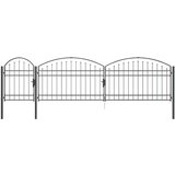  Vrata Ograde za Vrt s Arhivnim Vrh Siva 500 x 75 cm Čelik | shoptok.hr