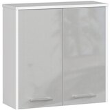AKORD VISIČNA OMARA 60 cm FIN 2D BELE / METALNE SJAJNE, (21714008) | Shoptok.si