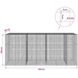  Gabion s žicom debljine 5 mm i mrežom 5x5 cm 350x50x150 cm - 50 cm 150 cm 350 cm | shoptok.hr