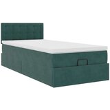 vidaXL Otomanski posteljni okvir z vzmetnico zelen 80x200 cm žamet, (21609193) | Shoptok.si